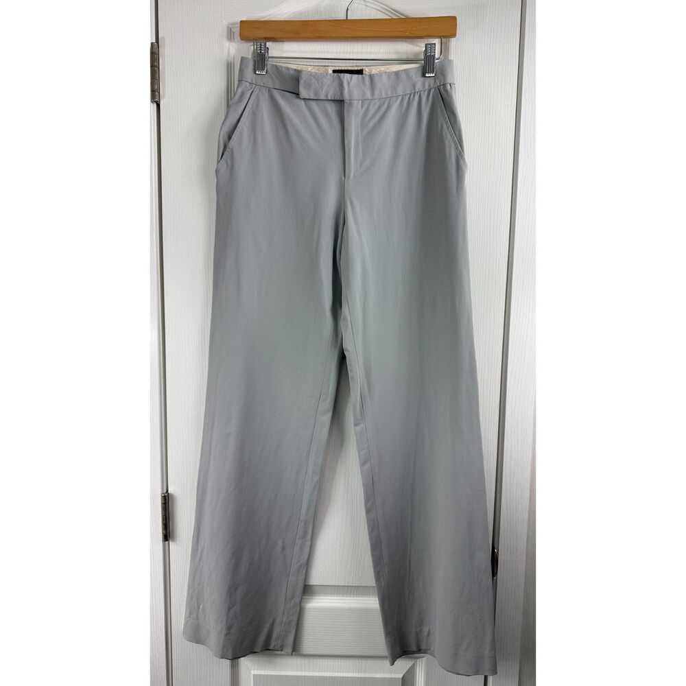 Banana Republic Stretch Womens Size 4 Gray Wide Leg Pants Nylon Spandex Trouser